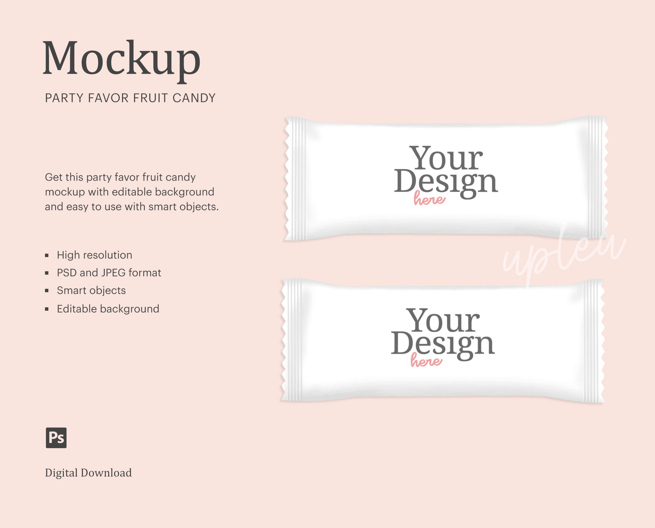 Download Candy Wrapper Party Favor Mockup
