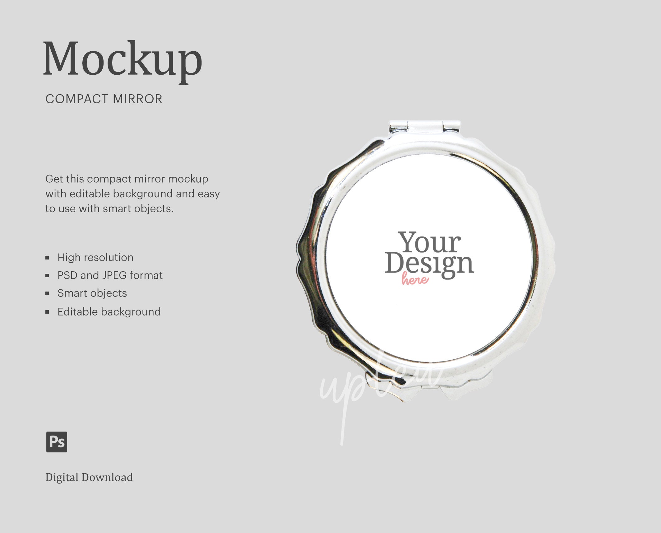 Download Compact Mirror Mock Up Pocket Mirror Mock Up Party ...