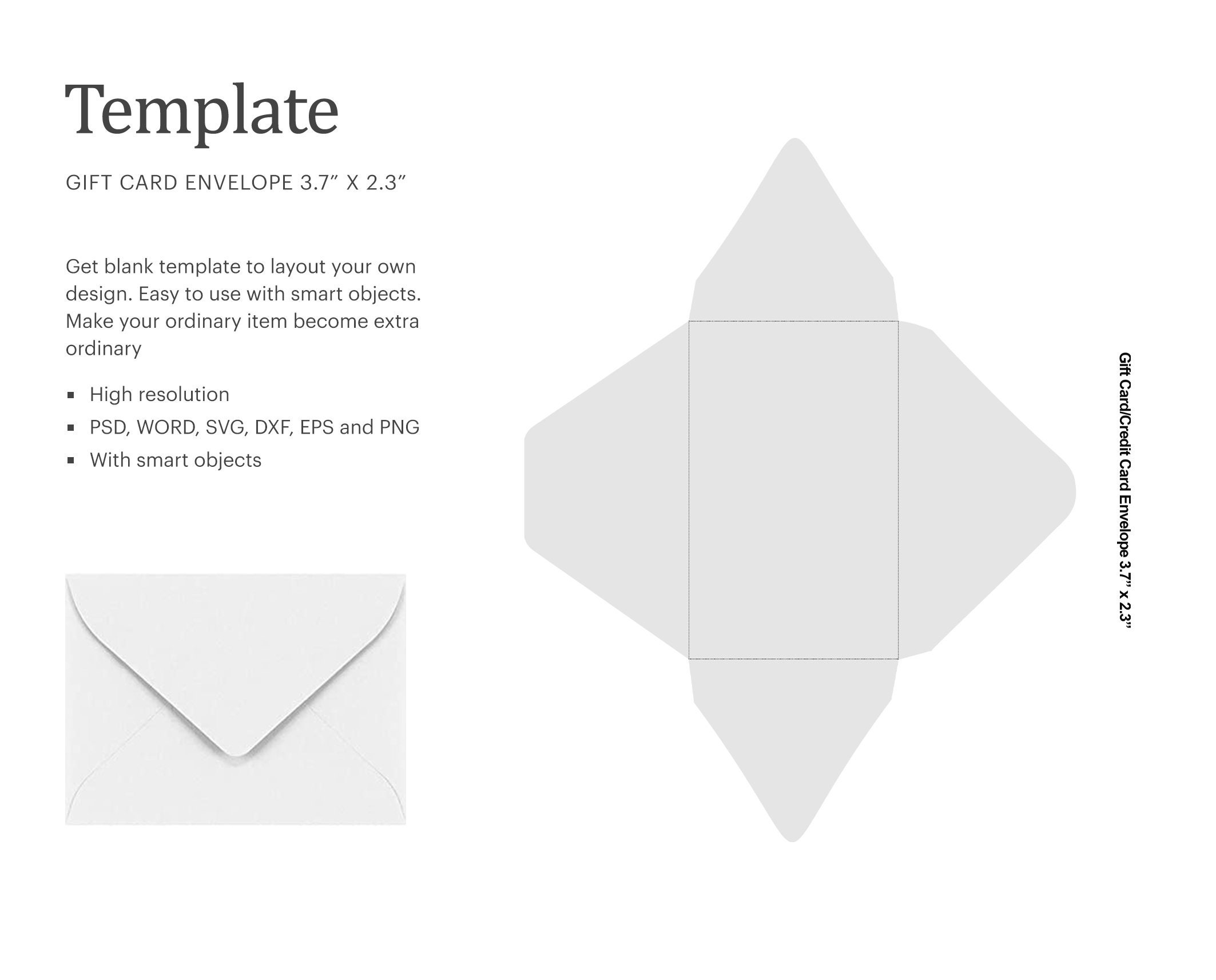 2222.2222" x 22.2222" Gift Card Envelope Blank Template, Blank Credit Card Envelope   Cricut Silhouette  Silhouette Studio  Paper Size Letter Regarding Credit Card Size Template For Word