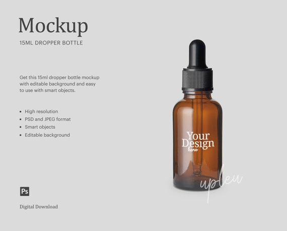 Download 15 Ml Glass Dropper Bottle Mock Up Amber Glass Dropper Bottle Etsy