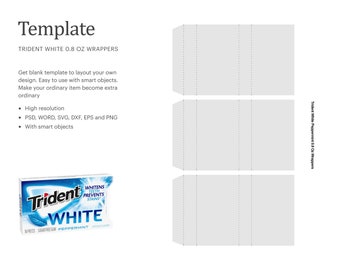 Candy Peppermint 0 8 Oz Blank Wrapper Template Candy Wrapper Etsy