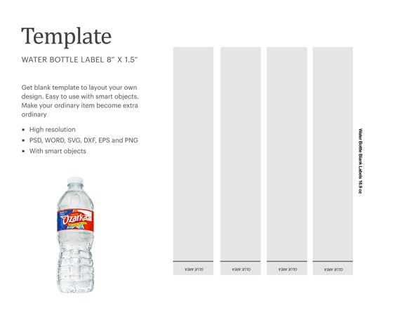 How to make water bottle labels with silhouette