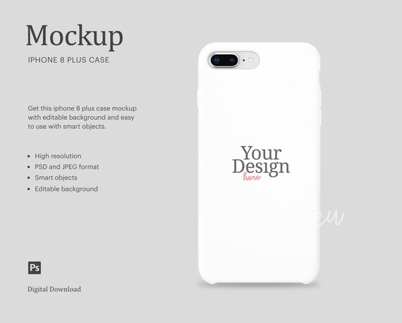 Download Iphone 8 Plus Phone Case Mockup Sublimation Iphone Case Cover Etsy