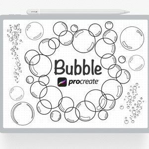 Procreate Stamps, 35 Bubble Procreate Stamp, Water Bubble Brush, Soap Bubble Digital Stamp, Ocean Procreate Stamp Brushes