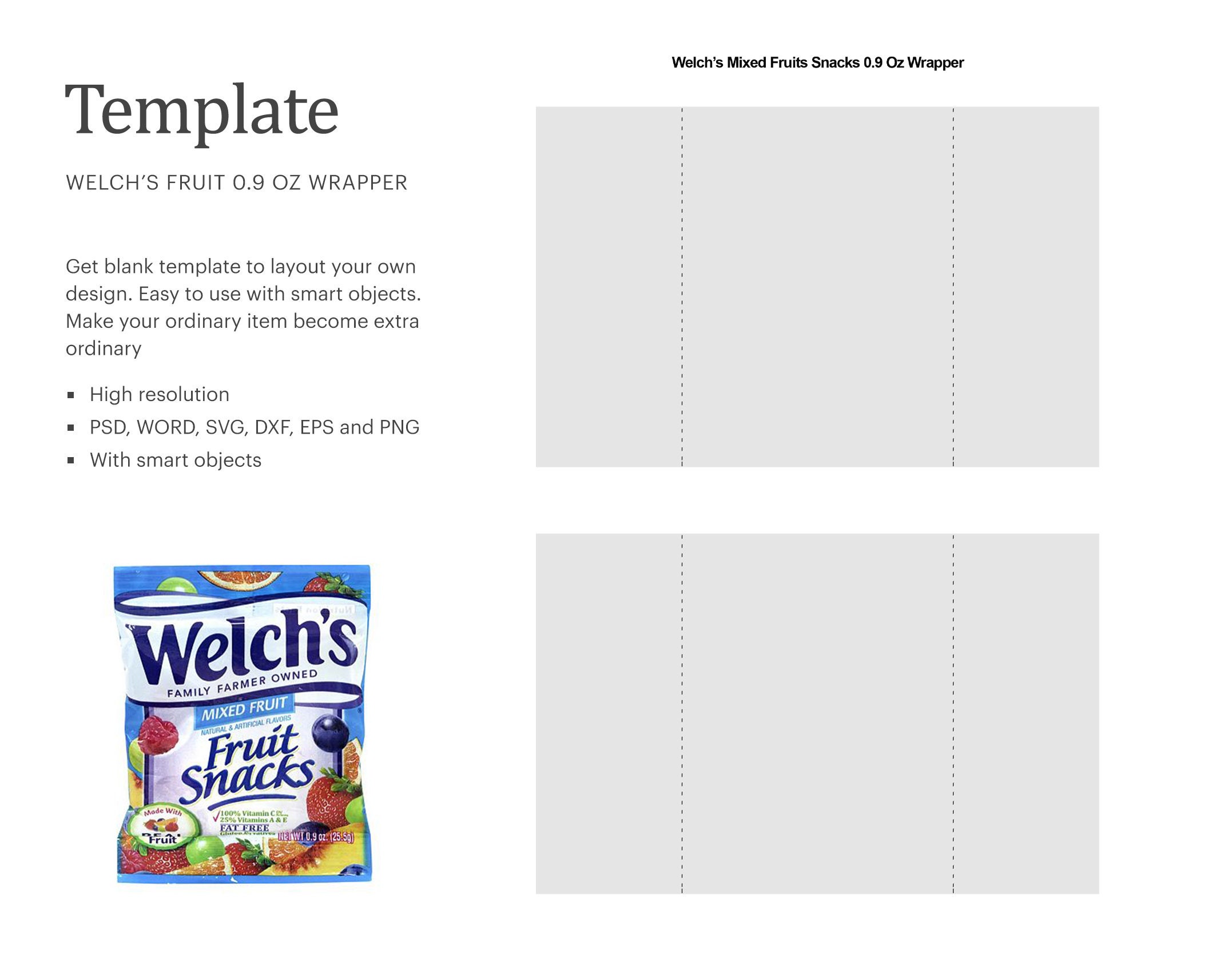 Mixed Fruits Snacks 0.9 Oz Blank Wrapper Template, Party Favor Candy  Wrapper | Cricut Silhouette | Silhouette Studio | Paper Size Letter