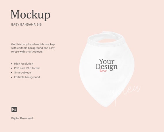 Download Baby Bandana Bib Mockup Bandana Mock Up Baby Bib Mock Up Etsy