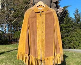 leather poncho cape