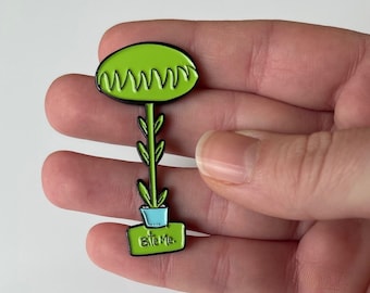 Bite me venus fly trap plant enamel pin | Sassy, puns, hard enamel pins