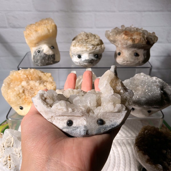 XL Mystery Crystal Hedgehogs, Crystal Friend, Healing Crystal, Crystal Face, Home Decoration, Gifts for her, Gifts for him