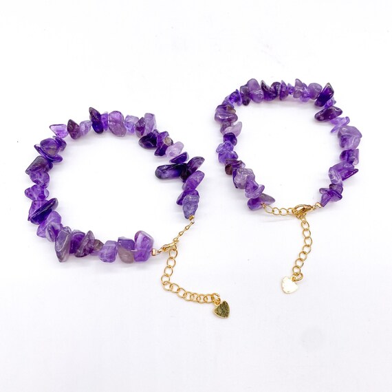 Raw amethyst crystal best sale bracelet