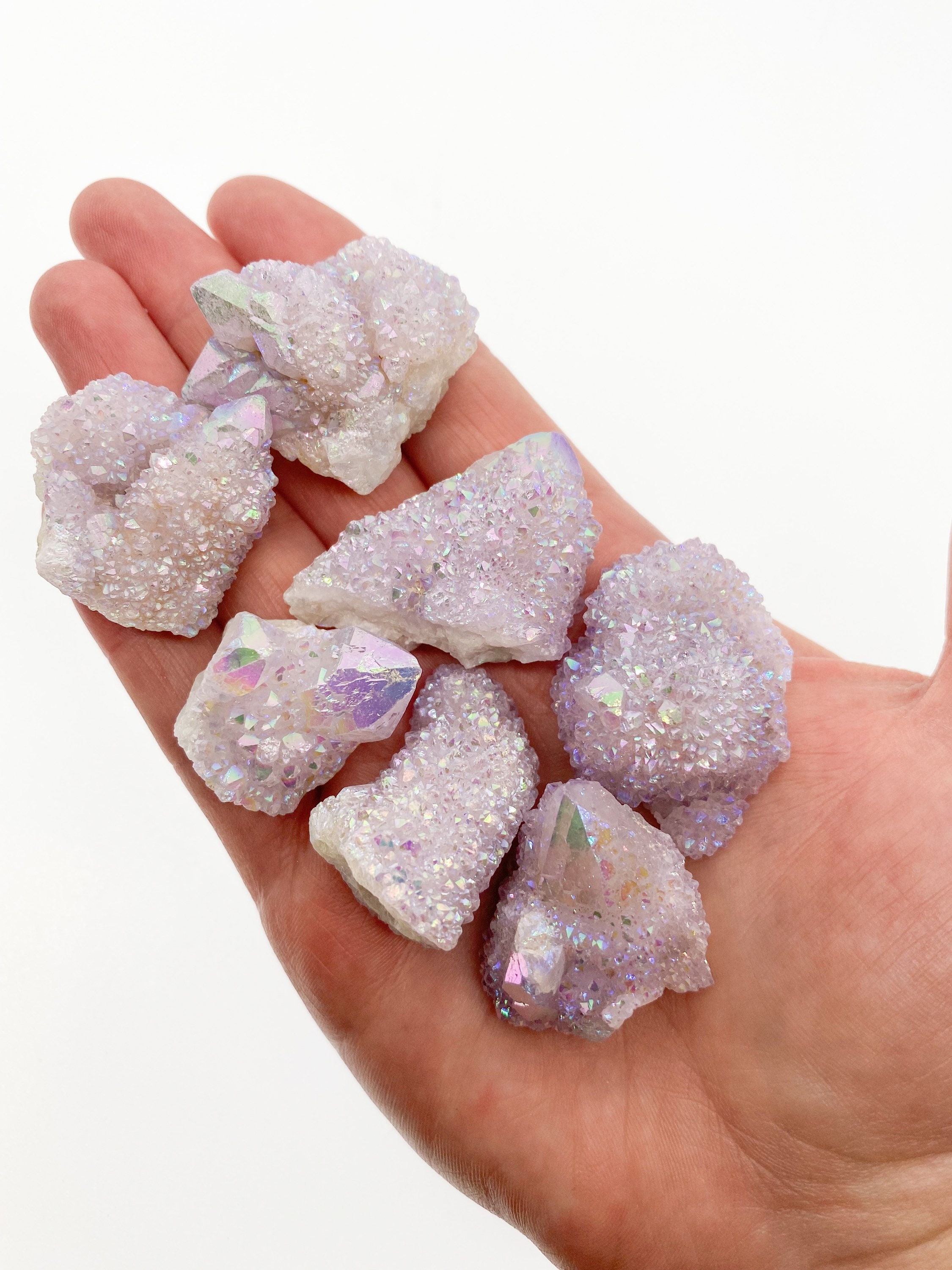 Angel Aura Lavender Spirit Quartz Crystal Cluster, Aura Spirit Cluste…