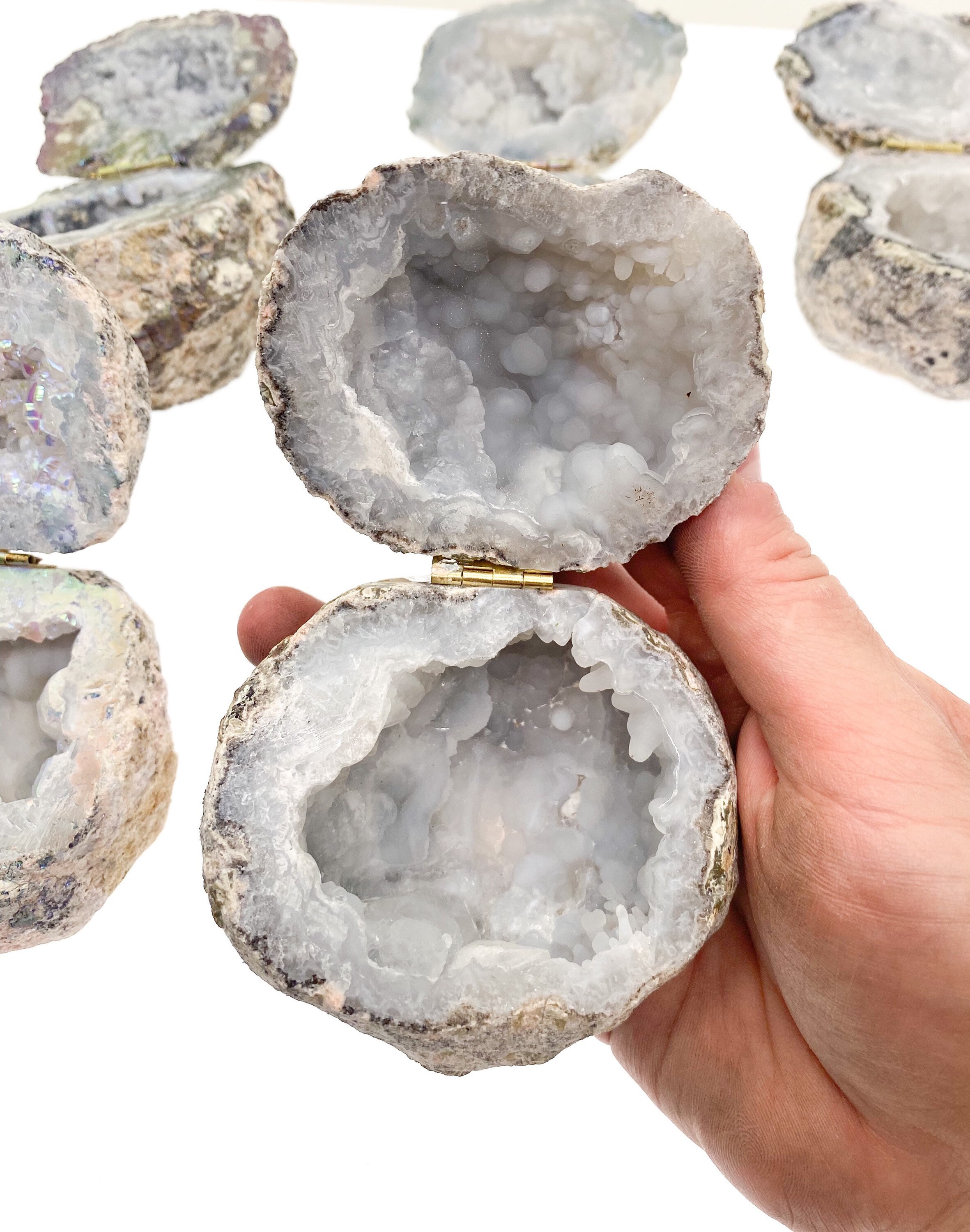 Natural Agate Geode Jewelry Box Engagement Box Druzy Jewelry Etsy