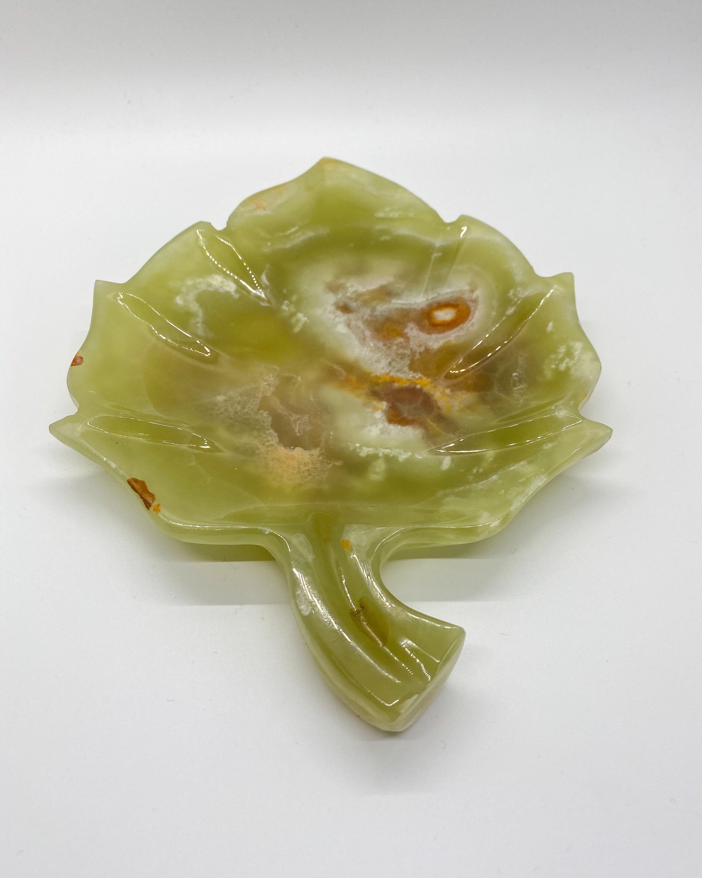 Large Green Onyx Leaf Tray Onyx stone Tray Onyx dish Etsy