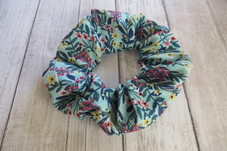 Leaves Floral Scrunchie Homemade