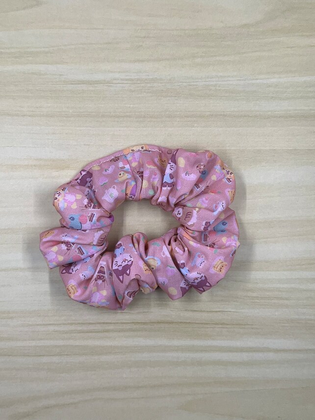 Pink Animal Crossing Scrunchie