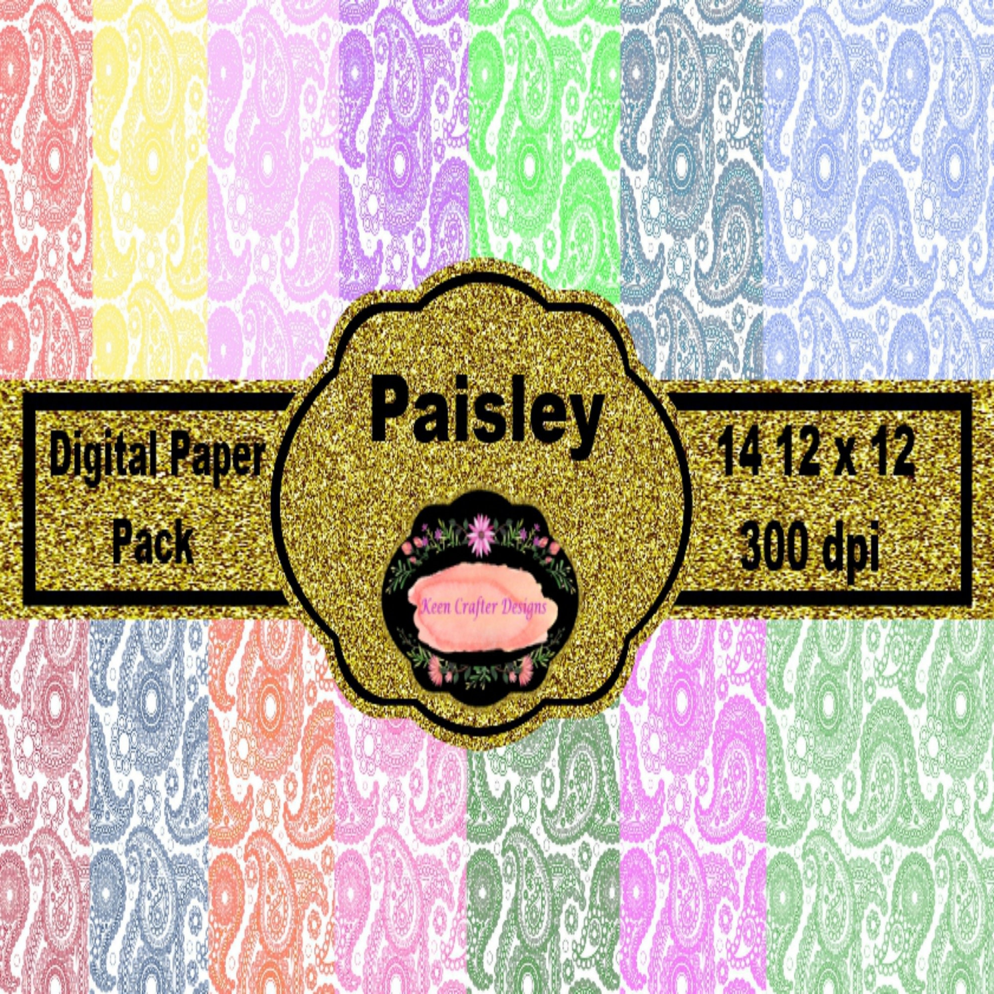 Westrim Crafts 12 x 12 Pastel Paisley and 50 similar items