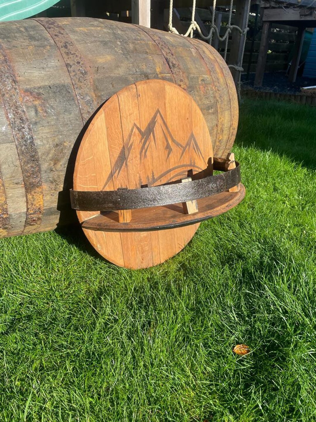 Whisky Barrel Wall Mounted Bar Etsy