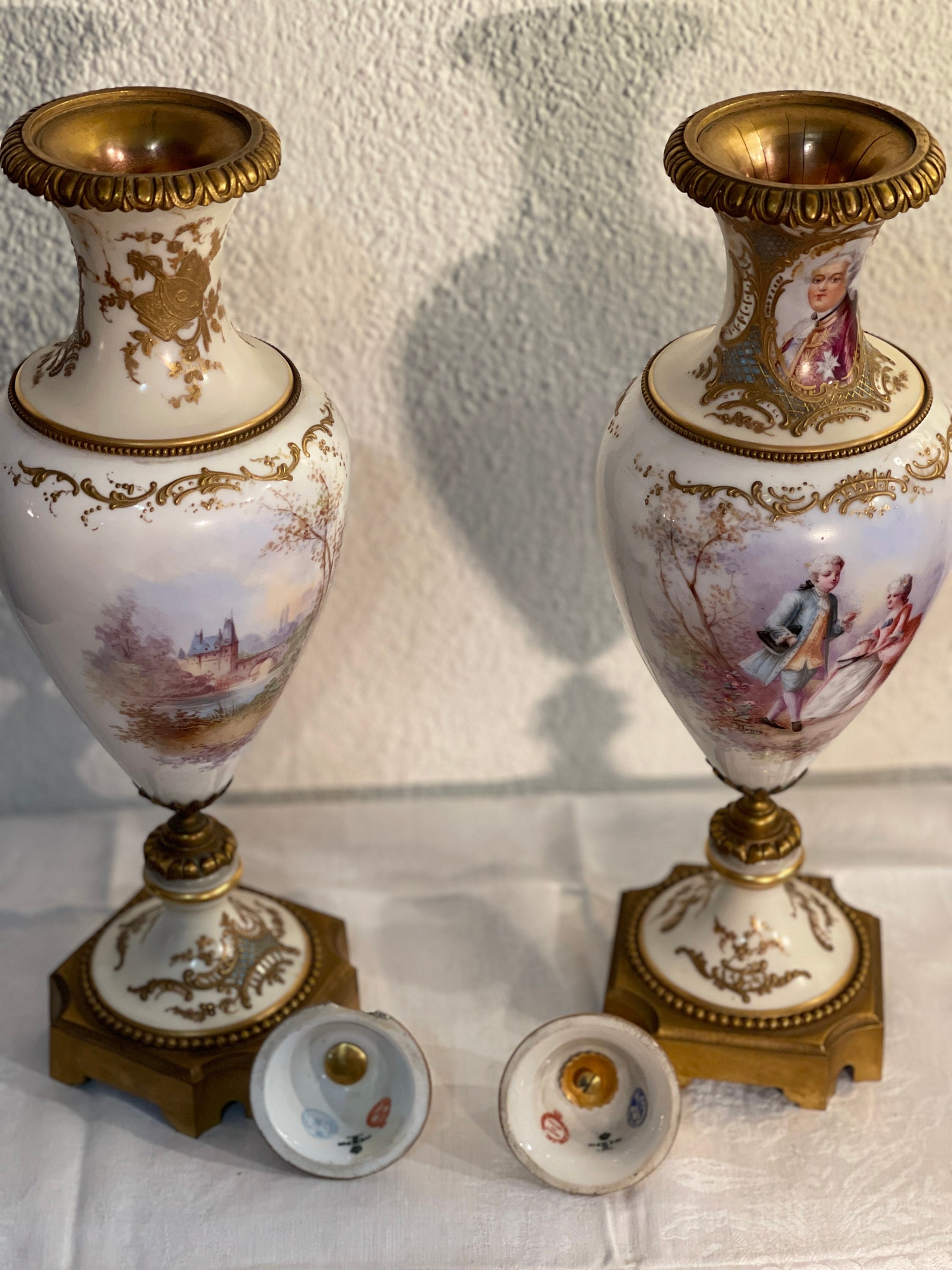 Pair of Sèvres vases 1846 Château Des Tuileries Elegant pair Etsy