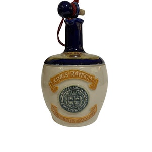 Collectible bottle of whiskey, vintage, King&#39;s Ransom