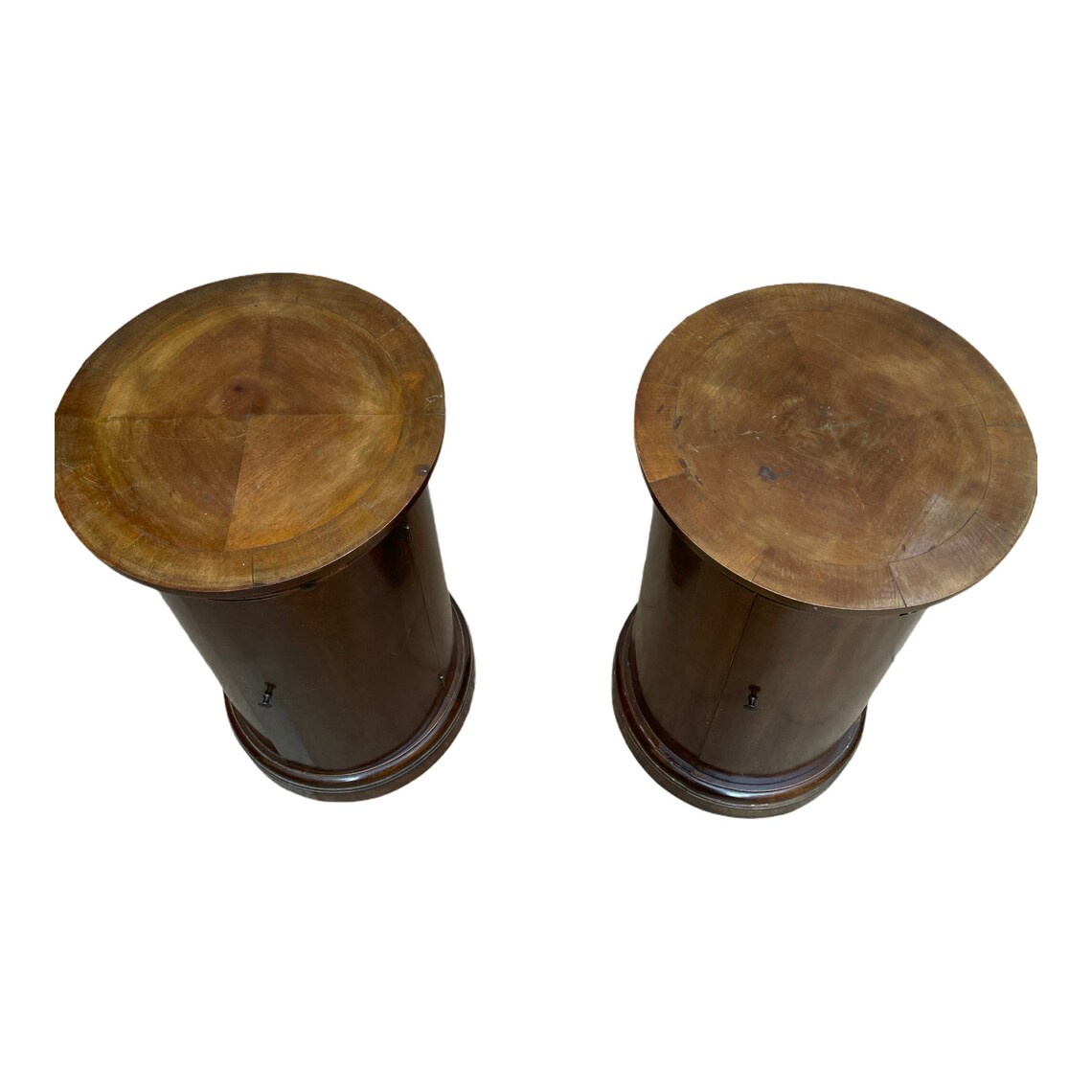 Pair of cylinder bedside tables 20th century diameter 37 cm Etsy