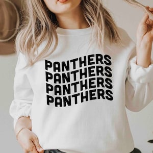 Panthers Svg. Baseball Season Svg. Game Day Svg. Panthers Mascot Svg. School Team Svg. Panthers Silhouette. Panthers Shirt Svg. Cricut.