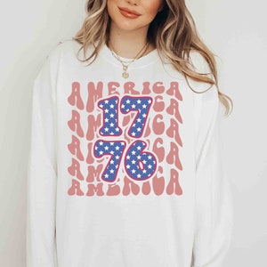 Retro America Svg. 4th July Svg. 1776 USA Svg. Patriotic SVG. Independence Day Svg. Fourth of july Svg. USA Flag Svg. American Shirt. Png.
