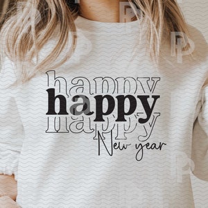 Happy New Year Svg. New Year Svg. New years eve Svg. Happy New Year Decor. Happy New Year PNG. Happy New Year Shirt Svg. PNG. Sublimation.