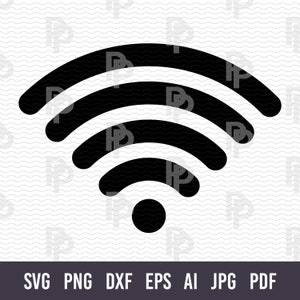 Wifi SVG. Wi-fi Symbol. Wifi Cut file. Wifi icon Svg. Wifi Cricut. Wifi Silhouette. Wireless internet Sign Svg. Wifi PNG. Wifi Clipart. DXF.