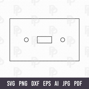 Template Light Switch Cover Laser. Light Switch Cover SVG. Switch Cut file Svg. Light Switch Svg. Cricut. Outline. DXF. Laser. Cutting file.