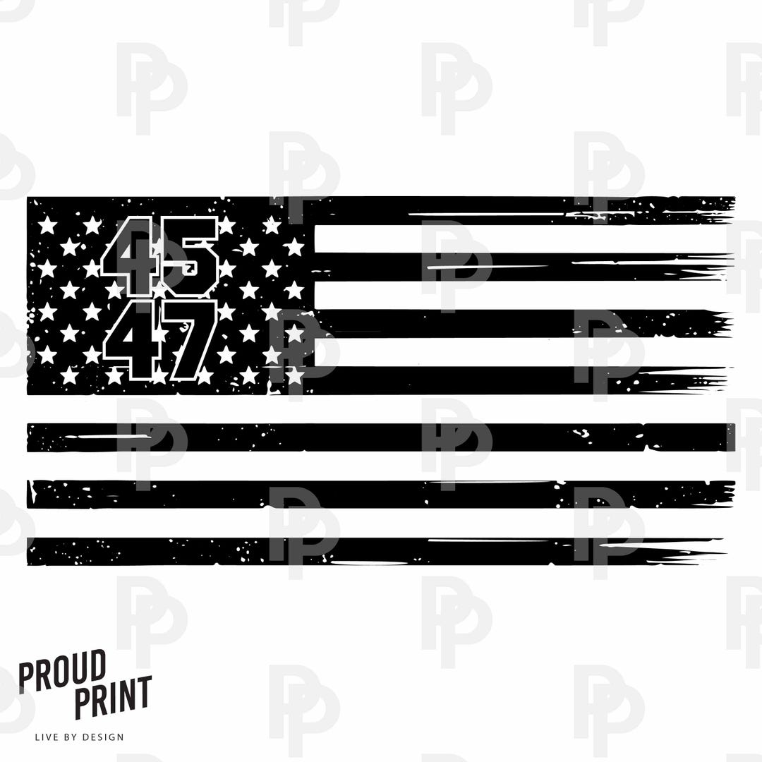 Donald Trump Svg. 45 47 American Flag SVG. Inauguration Day Svg ...
