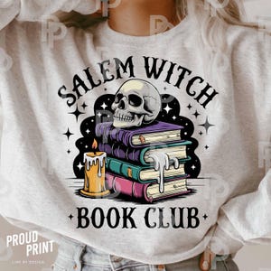 Salem Witch Book Club Svg Png For Shirt, Halloween Svg, Spooky season Svg, Spell book Svg, Trendy Halloween Png, Svg for Cricut, Crafts,