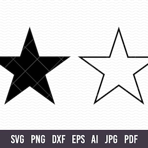 Bundle Star SVG. Simple Star Svg. Star Clipart. Star Vector. Star Silhouette. Star Cricut. Christmas Svg. Star Night Svg. Star Outline. PNG.