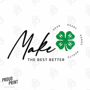4H clover Svg. 4-H Clover Svg. Leaf clover Svg. Green four clover Svg. 4-H clover clipart. St Patricks Day Svg. Clover Cut. Shamrock Svg.
