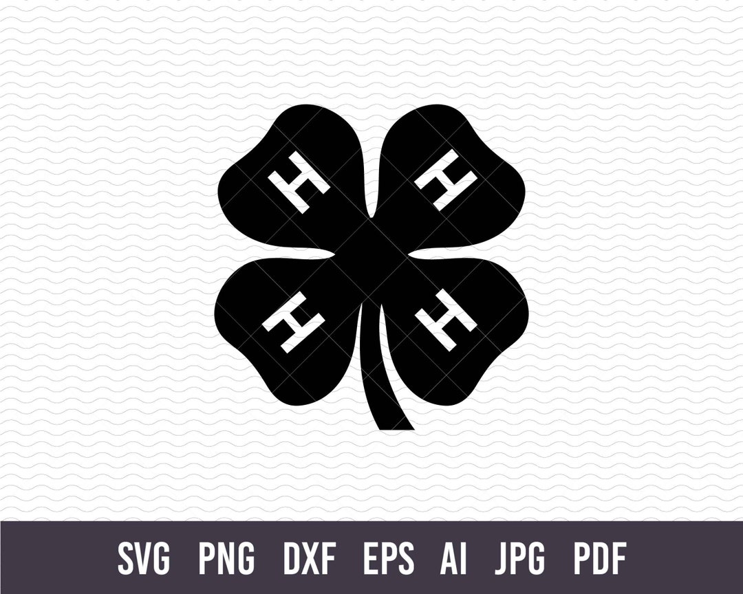 4H Clover Svg. 4H Clover Svg. Leaf Clover Svg. Green Four Clover Svg