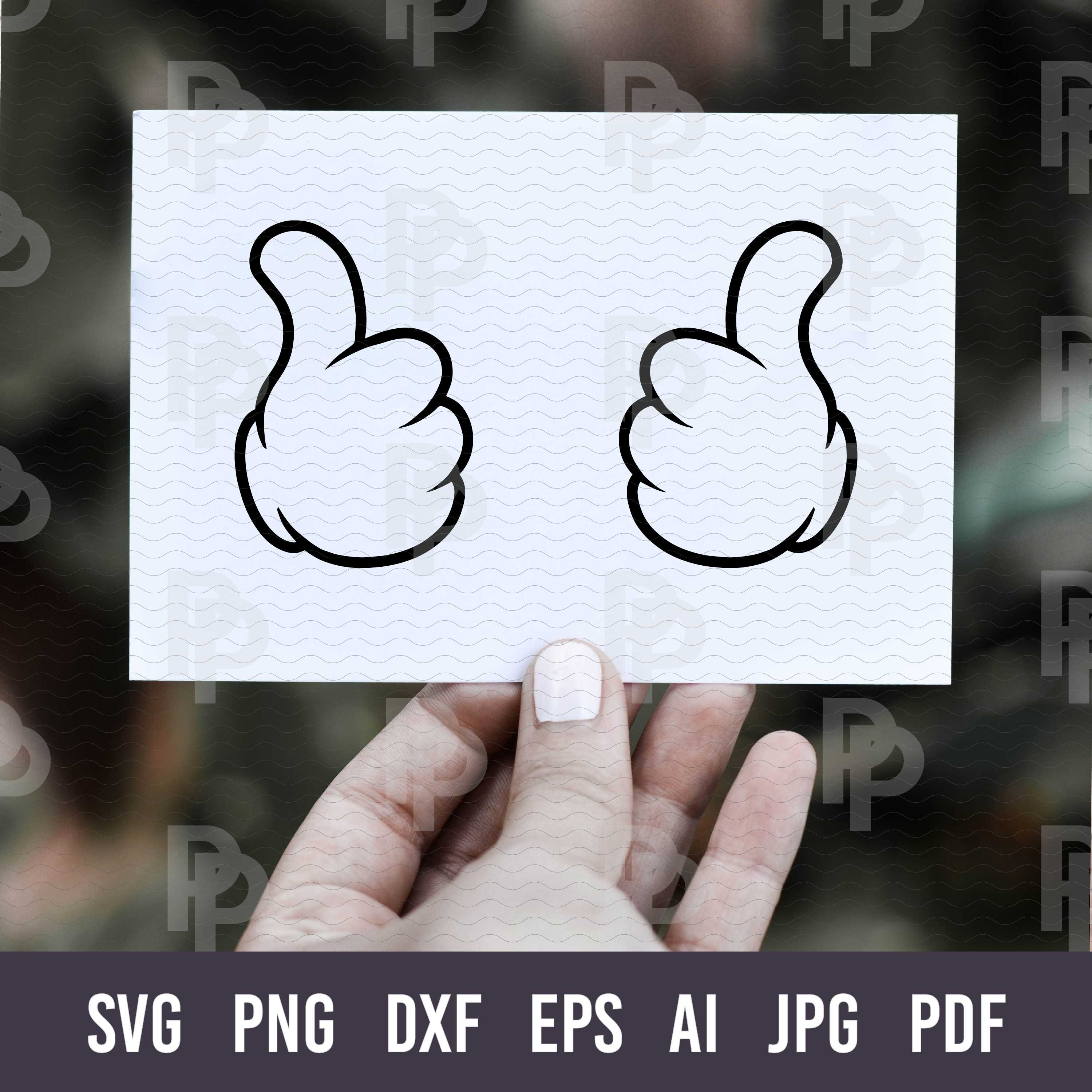 Thumbs up Svg. Two Hand Svg. Thumbs up Silhouette. Cartoon Hand. Hand