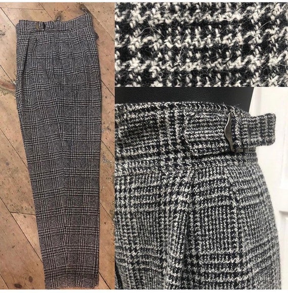 Stylish ladies wool check 80’s does 40s trousers