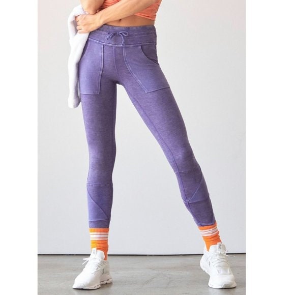 NWT Free People Kyoto High-rise Ankle Legging Purple 