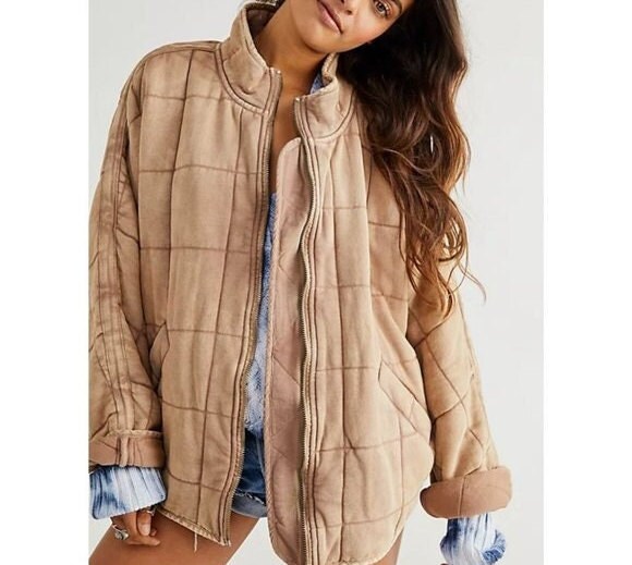 Free People Dolman Quilted Knit Jacket 