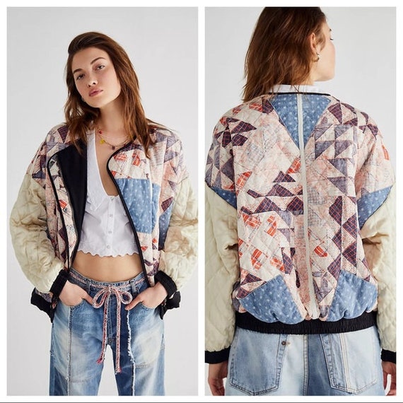 Free people quilted best sale bomber
