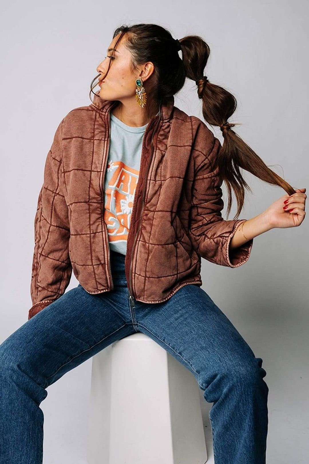 Free people 2024 dolman quilted jacket