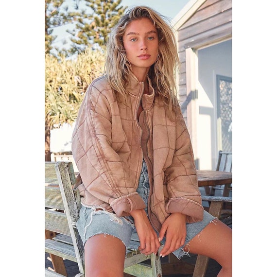 Dolman quilted knit jacket online
