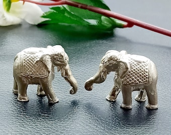 Silver Elephant Statue, Solid Silver Elephant Figurines, Real Silver Elephant Idol, Home Décor, Pooja Purpose Elephant