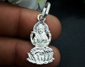 Pendentif déesse Saraswati en argent, pendentif Sharda Mataji, pendentif déesse hindoue, bijoux personnalisés par SitaraJewelsStore
