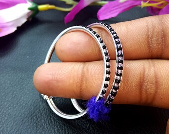 Baby Protection Jewelry 925 Sterling Silver Traditional Nazariya Baby Bangles Baby Kade Black Silver Beads Gift for Born Baby Toddler Gifts