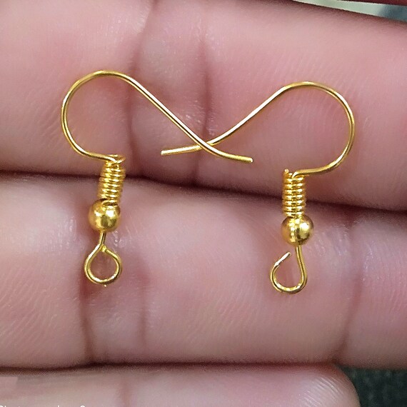 Bulk Gold Plated Fish Hook Earring Wires, Gold Plated Hook Dangle, Earrings  Basics, French Hook Earring, Wholesale Findings, French Ear Wire 