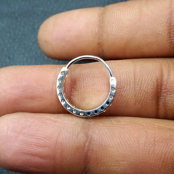 Buy Platinum Nose Ring. Solid Platinum Piercing Hoop. Conch Piercing.  Eyebrow. Nose Hoop. Belly Ring. 20g. Helix Hoop. Lip Ring. Plat950 Online  in India - Etsy