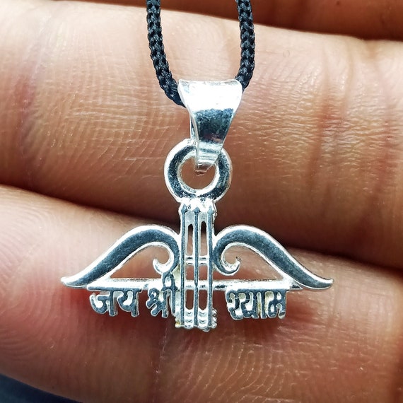 Shri Shyam Baba Silver Pendant Hindu God Symbol Silver Lord