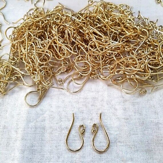 Buy Gold Plated Earring Hooks, Earring Wires, French Hook Earrings