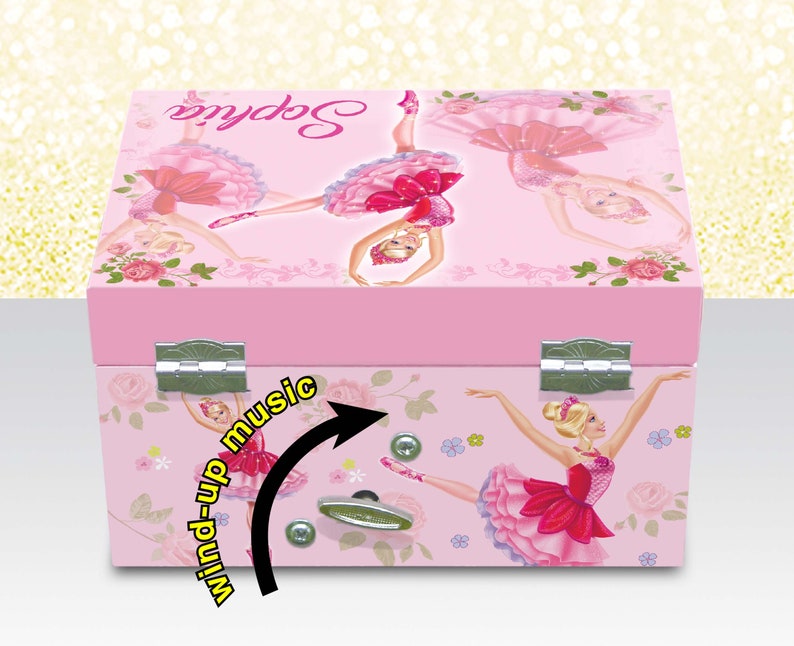 Personalized Musical Jewelry Box, Ballerina Musical Box, Gift for Girl