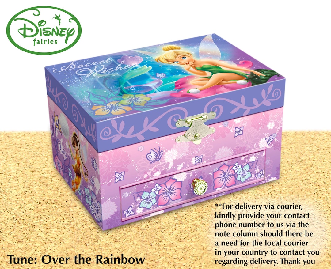 Musical Jewelry Box Disney Tinkerbell, Vintage Musical Jewelry Box